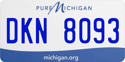 MI license plate DKN8093