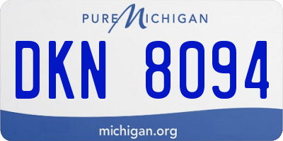 MI license plate DKN8094