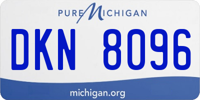 MI license plate DKN8096