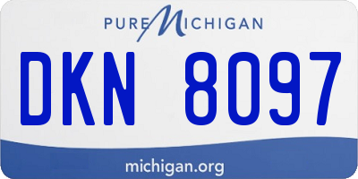 MI license plate DKN8097