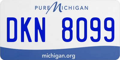 MI license plate DKN8099