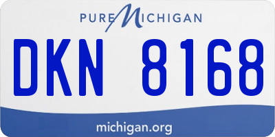 MI license plate DKN8168