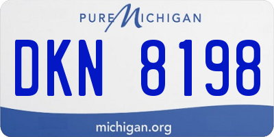 MI license plate DKN8198