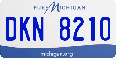 MI license plate DKN8210