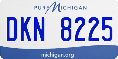 MI license plate DKN8225