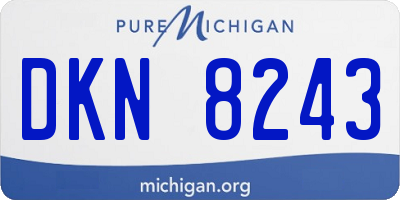 MI license plate DKN8243