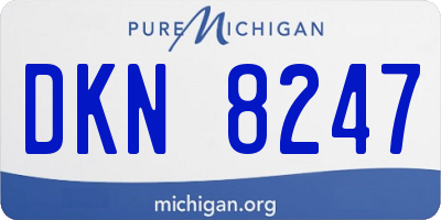 MI license plate DKN8247