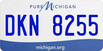 MI license plate DKN8255