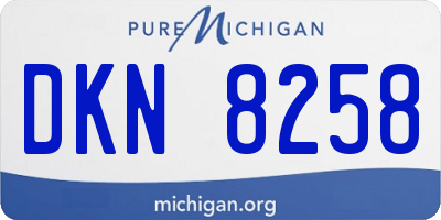 MI license plate DKN8258