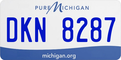 MI license plate DKN8287