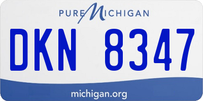 MI license plate DKN8347