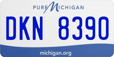 MI license plate DKN8390