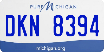 MI license plate DKN8394