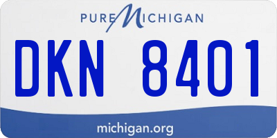MI license plate DKN8401