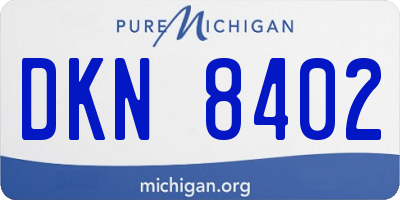 MI license plate DKN8402