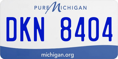 MI license plate DKN8404