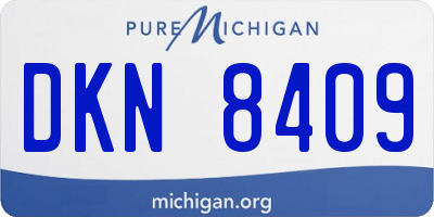 MI license plate DKN8409