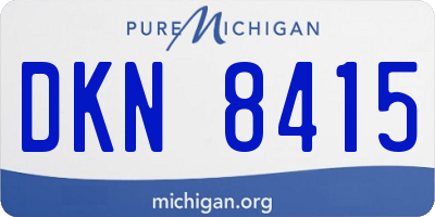 MI license plate DKN8415