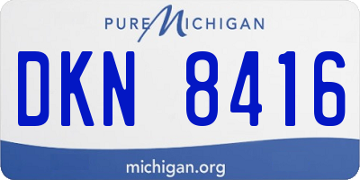 MI license plate DKN8416