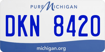 MI license plate DKN8420