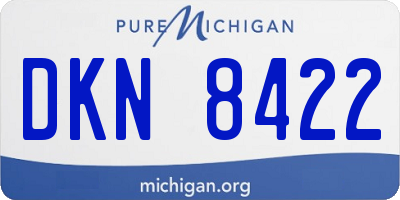 MI license plate DKN8422
