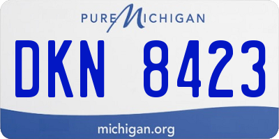MI license plate DKN8423