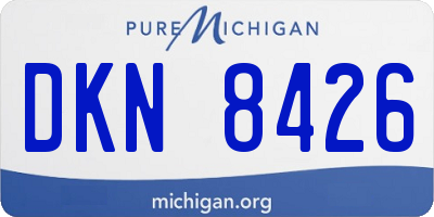MI license plate DKN8426