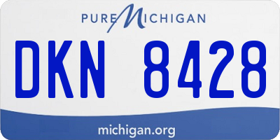 MI license plate DKN8428