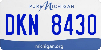 MI license plate DKN8430