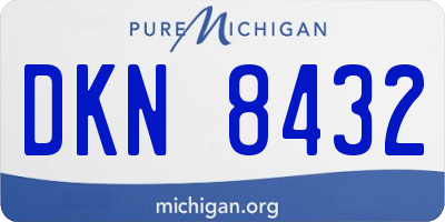 MI license plate DKN8432