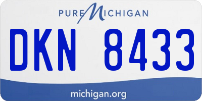 MI license plate DKN8433