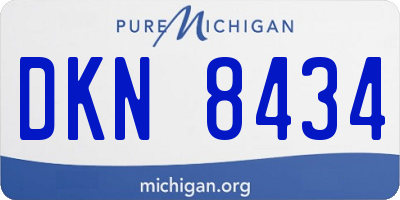 MI license plate DKN8434