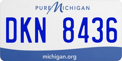 MI license plate DKN8436
