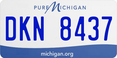 MI license plate DKN8437