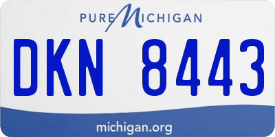 MI license plate DKN8443