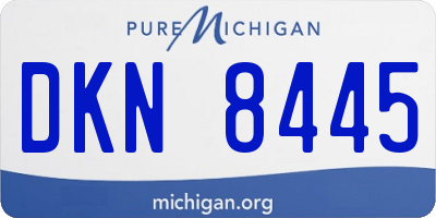 MI license plate DKN8445