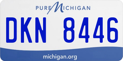 MI license plate DKN8446