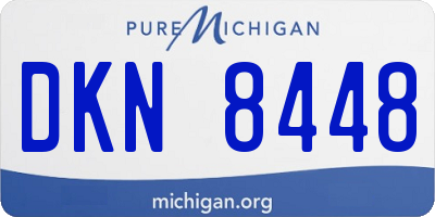 MI license plate DKN8448