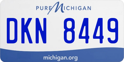 MI license plate DKN8449