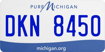 MI license plate DKN8450
