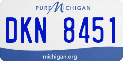 MI license plate DKN8451