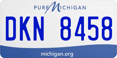 MI license plate DKN8458