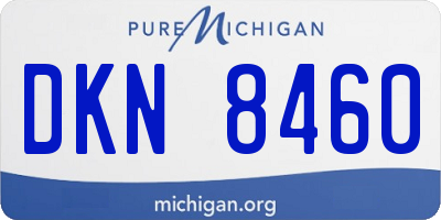 MI license plate DKN8460