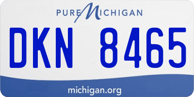 MI license plate DKN8465