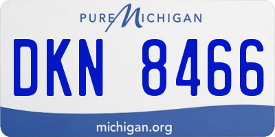 MI license plate DKN8466
