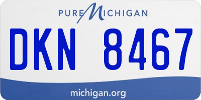 MI license plate DKN8467