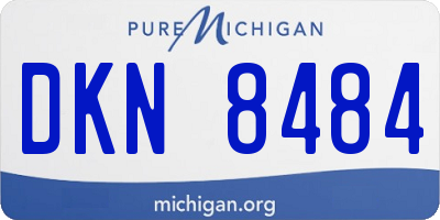 MI license plate DKN8484