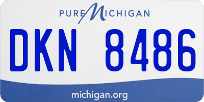 MI license plate DKN8486