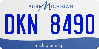 MI license plate DKN8490