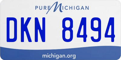MI license plate DKN8494